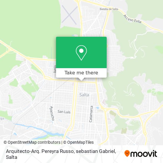 Arquitecto-Arq. Pereyra Russo, sebastian Gabriel map
