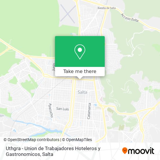 Uthgra - Union de Trabajadores Hoteleros y Gastronomicos map