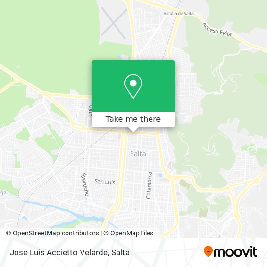 Jose Luis Accietto Velarde map