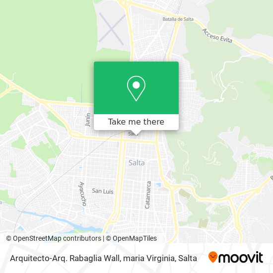 Arquitecto-Arq. Rabaglia Wall, maria Virginia map