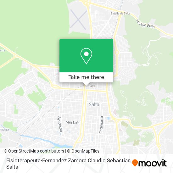 Mapa de Fisioterapeuta-Fernandez Zamora Claudio Sebastian