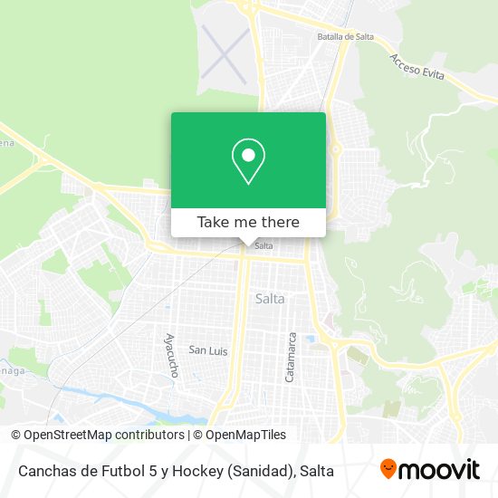 Canchas de Futbol 5 y Hockey (Sanidad) map