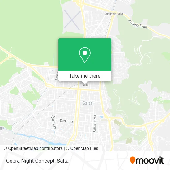 Cebra Night Concept map