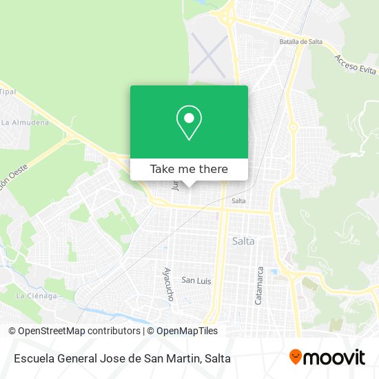 Mapa de Escuela General Jose de San Martin