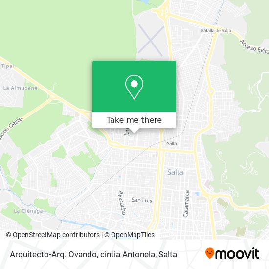 Mapa de Arquitecto-Arq. Ovando, cintia Antonela