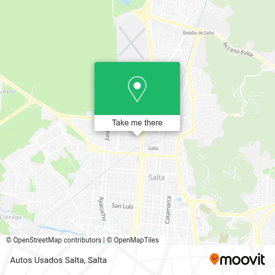Autos Usados Salta map