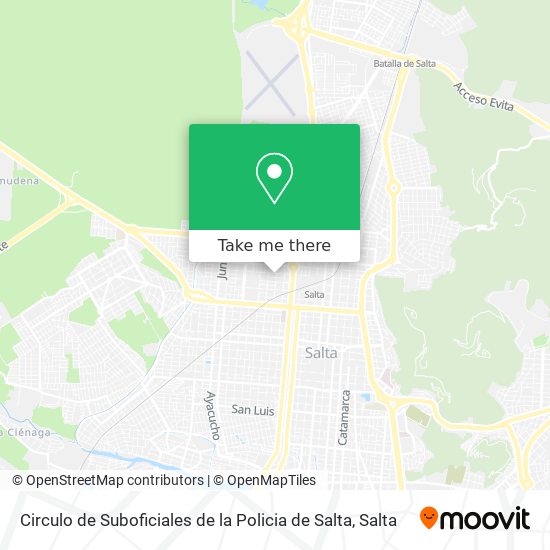 Mapa de Circulo de Suboficiales de la Policia de Salta