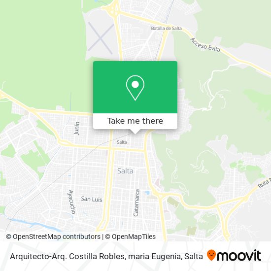 Mapa de Arquitecto-Arq. Costilla Robles, maria Eugenia