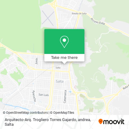 Arquitecto-Arq. Trogliero Torres Gajardo, andrea map