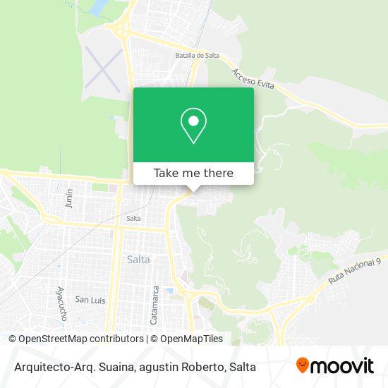 Mapa de Arquitecto-Arq. Suaina, agustin Roberto