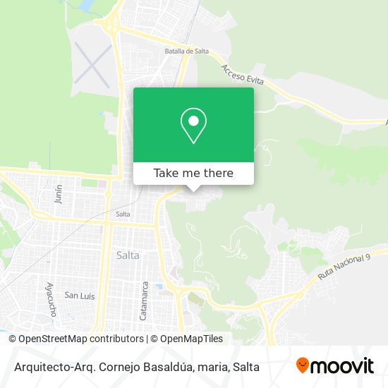 Mapa de Arquitecto-Arq. Cornejo Basaldúa, maria