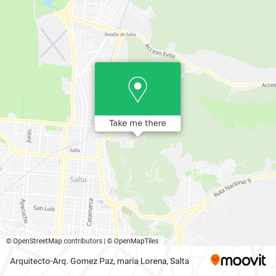 Arquitecto-Arq. Gomez Paz, maria Lorena map