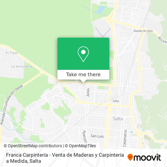 Franca Carpintería - Venta de Maderas y Carpintería a Medida map