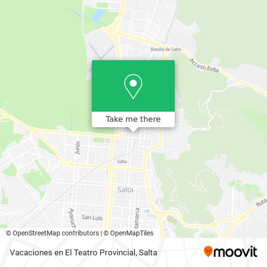 Mapa de Vacaciones en El Teatro Provincial