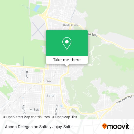 Mapa de Aacop Delegación Salta y Jujuy