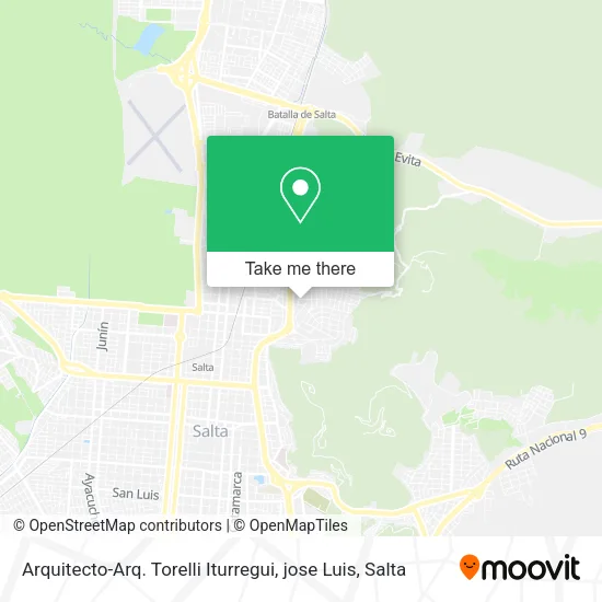 Mapa de Arquitecto-Arq. Torelli Iturregui, jose Luis