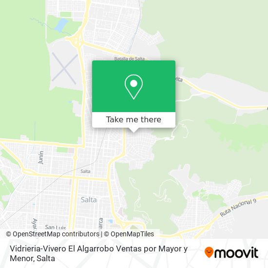 Mapa de Vidrieria-Vivero El Algarrobo Ventas por Mayor y Menor