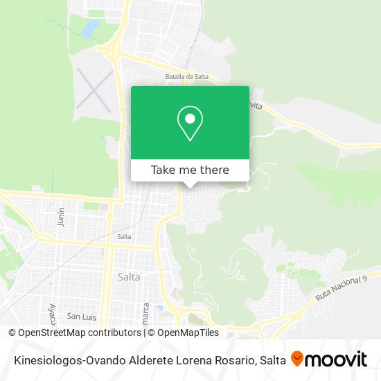 Kinesiologos-Ovando Alderete Lorena Rosario map