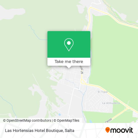 Mapa de Las Hortensias Hotel Boutique