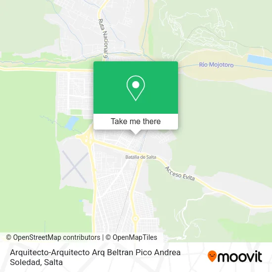 Mapa de Arquitecto-Arquitecto Arq Beltran Pico Andrea Soledad