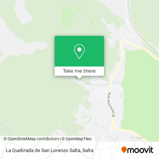 La Quebrada de San Lorenzo Salta map
