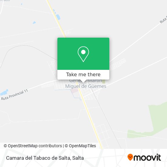Mapa de Camara del Tabaco de Salta