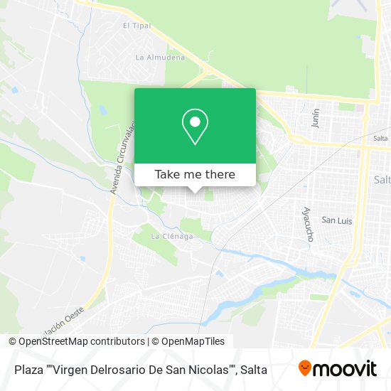 Mapa de Plaza ""Virgen Delrosario De San Nicolas""