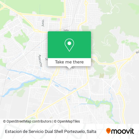 Mapa de Estacion de Servicio Dual Shell Portezuelo