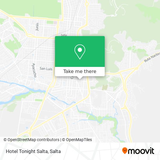 Mapa de Hotel Tonight Salta