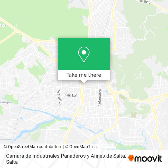 Camara de Industriales Panaderos y Afines de Salta map