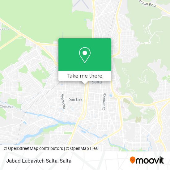 Mapa de Jabad Lubavitch Salta