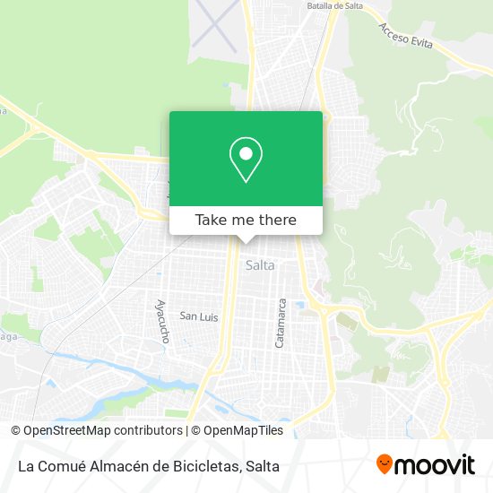 Mapa de La Comué Almacén de Bicicletas