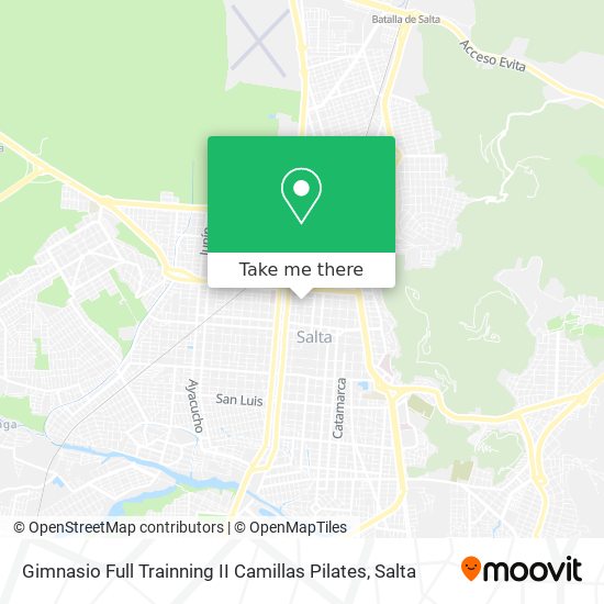 Mapa de Gimnasio Full Trainning II Camillas Pilates