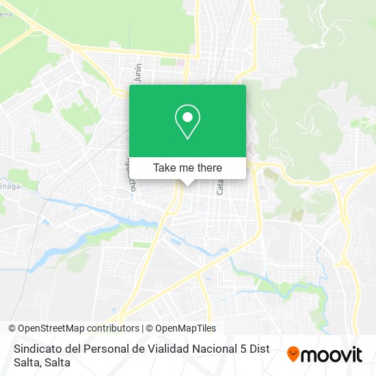 Sindicato del Personal de Vialidad Nacional 5 Dist Salta map