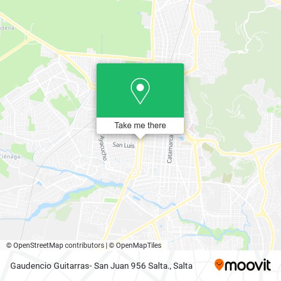 Mapa de Gaudencio Guitarras- San Juan 956 Salta.