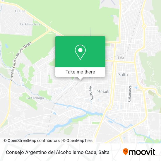 Consejo Argentino del Alcoholismo Cada map
