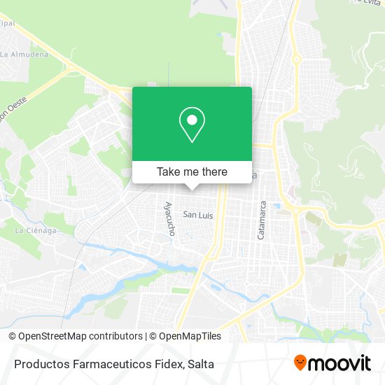 Productos Farmaceuticos Fidex map