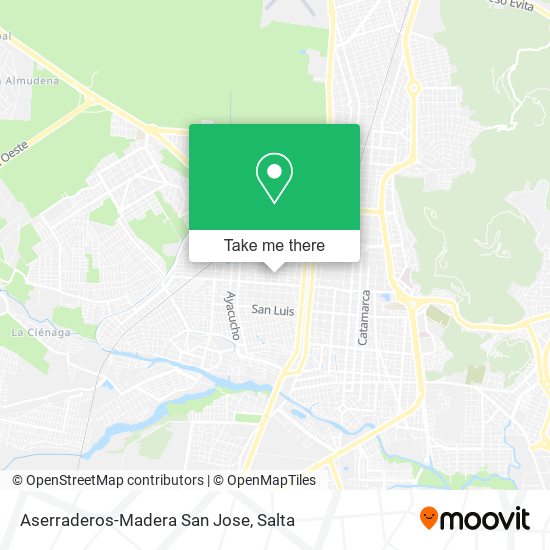 Aserraderos-Madera San Jose map