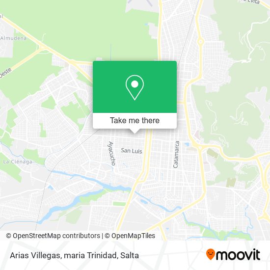 Arias Villegas, maria Trinidad map