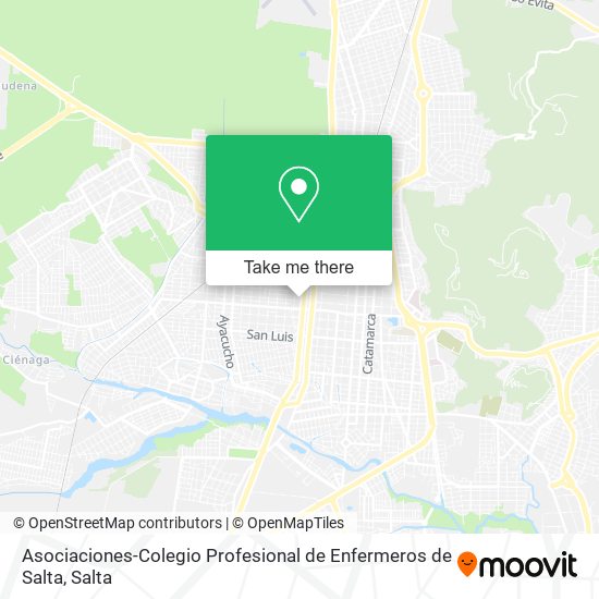 Asociaciones-Colegio Profesional de Enfermeros de Salta map