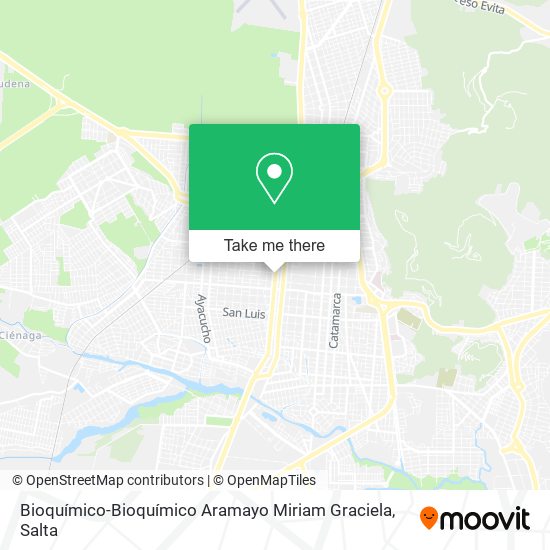 Bioquímico-Bioquímico Aramayo Miriam Graciela map