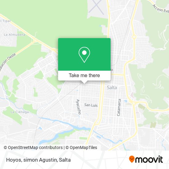 Mapa de Hoyos, simon Agustin