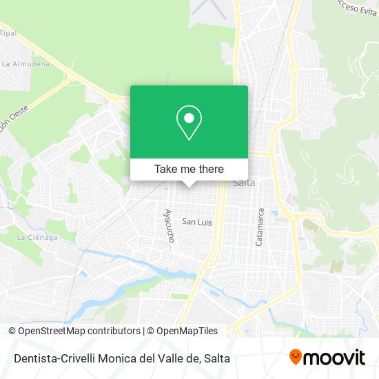 Dentista-Crivelli Monica del Valle de map
