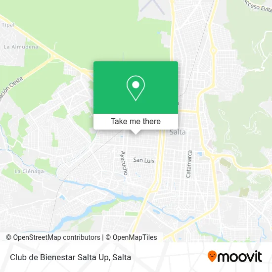 Club de Bienestar Salta Up map