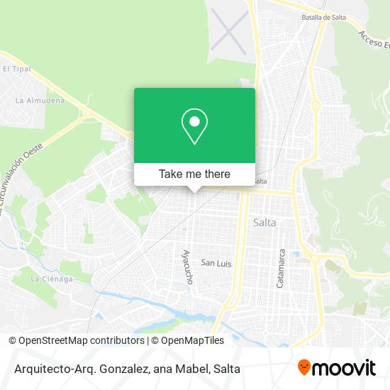 Arquitecto-Arq. Gonzalez, ana Mabel map