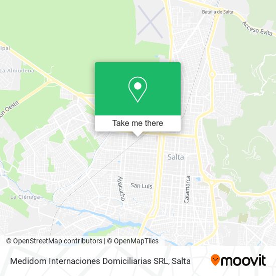 Mapa de Medidom Internaciones Domiciliarias SRL