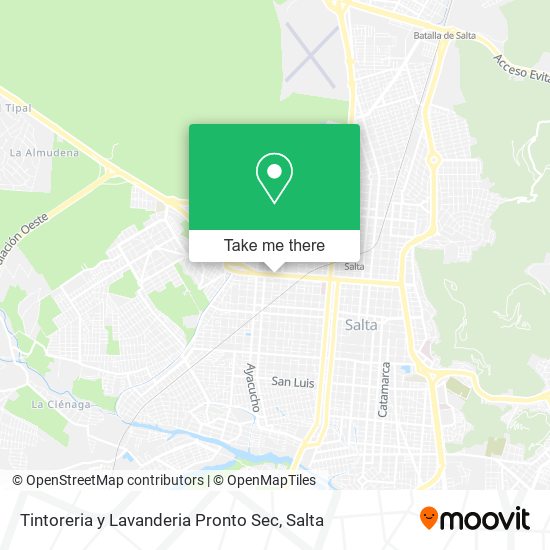 Tintoreria y Lavanderia Pronto Sec map