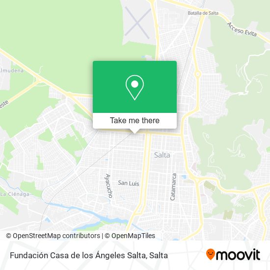 Mapa de Fundación Casa de los Ángeles Salta