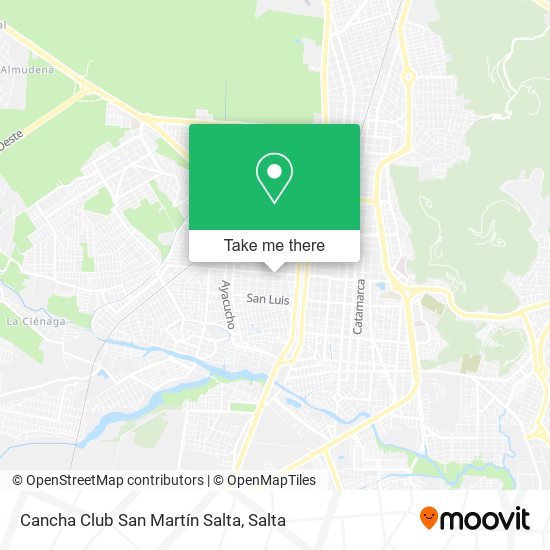 Cancha Club San Martín Salta map