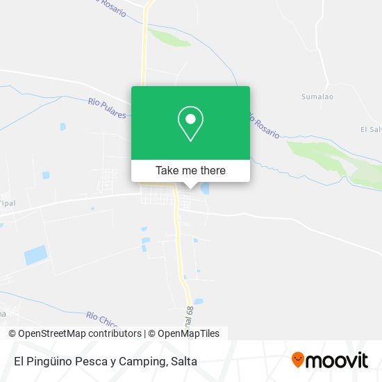 El Pingüino Pesca y Camping map